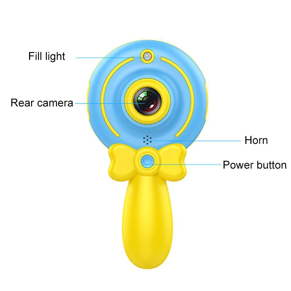 Children's Digital Camera Double Lens Video Recording Magic Wand Pink Blue