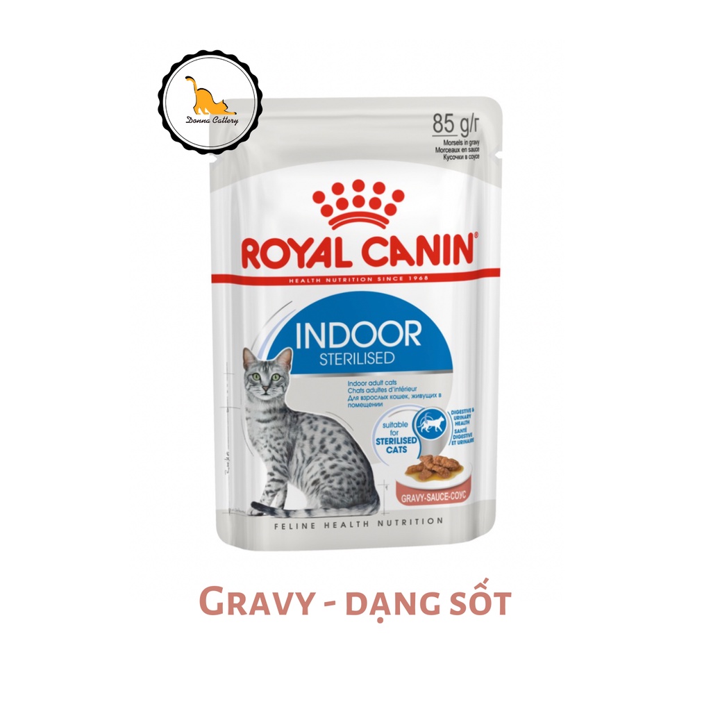 PATE ROYAL CANIN INDOOR CHO MÈO GRAVY JELLY LOAF GÓI 85g