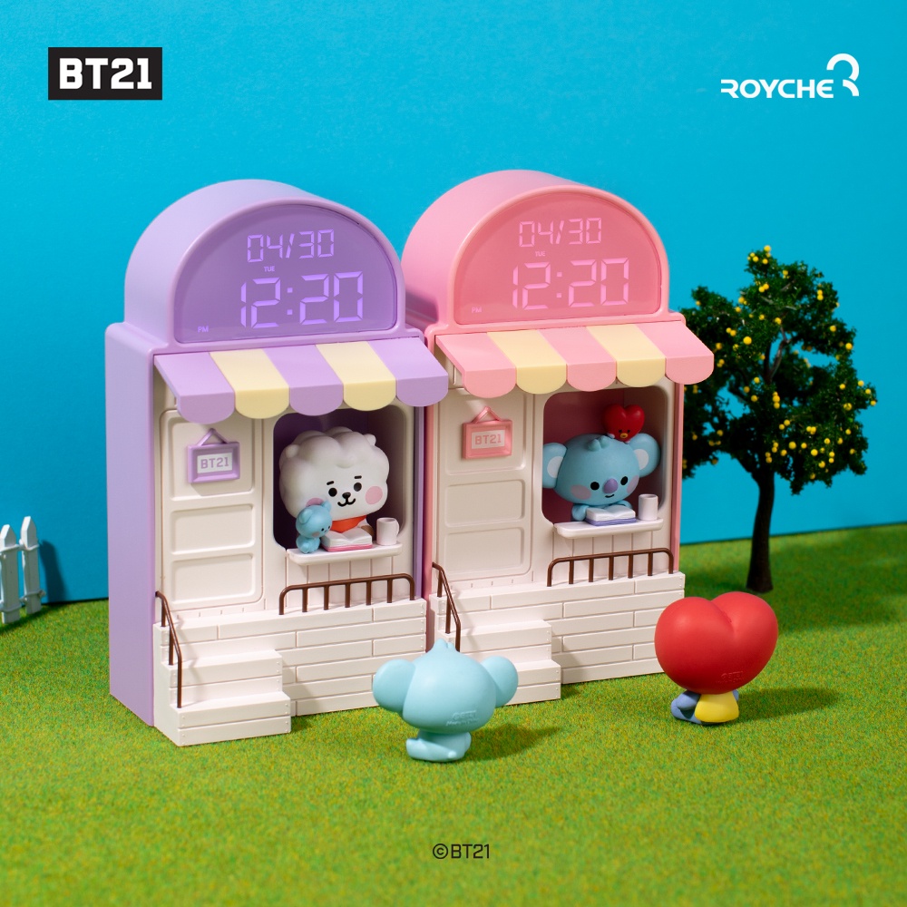 Đồng hồ điện tử BT21 My little buddy Digital Clock hình quán caffe có đèn led