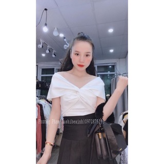Áo nơ vai chun sau xinh xắn