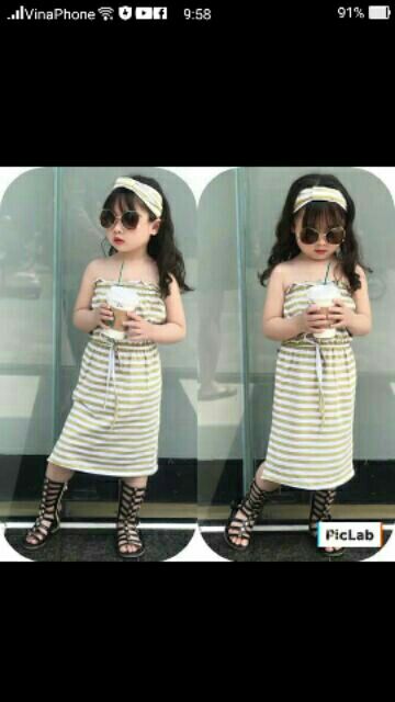 Đầm body bé gái