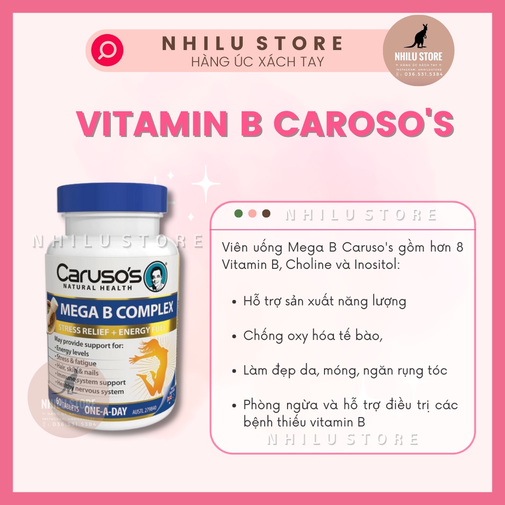 Viên uống bổ sung Vitamin B tổng hợp Caruso s