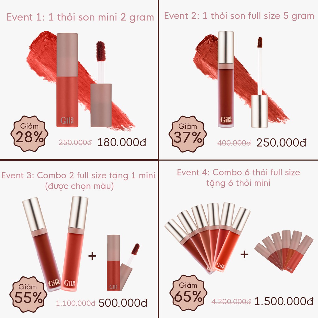 Son kem lì Glamrr Q Long Wear Lip Cream Full Size (5g) | BigBuy360 - bigbuy360.vn