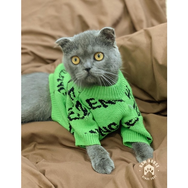 Áo len thun mỏng tay lửng dành cho chó mèo