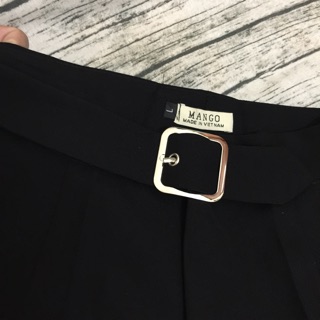 Quần baggy vải liền đai