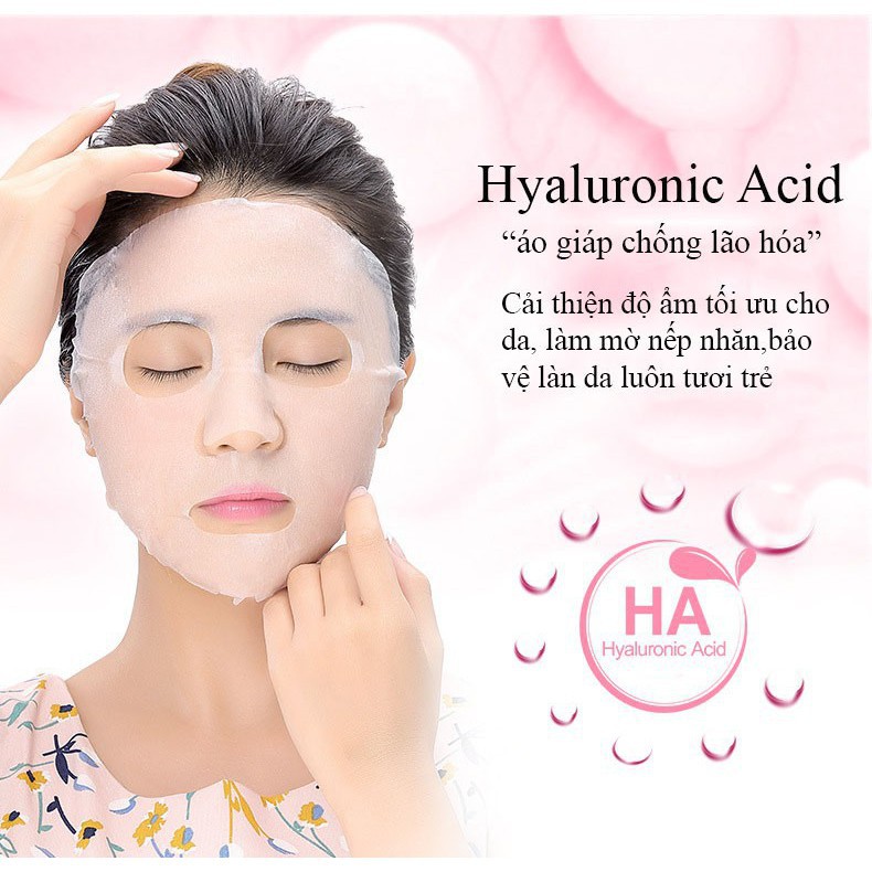 Mặt nạ giấy HA Images MN52 dưỡng ẩm và làm sáng da mix 3 màu nội địa Trung TH-19 | Thế Giới Skin Care