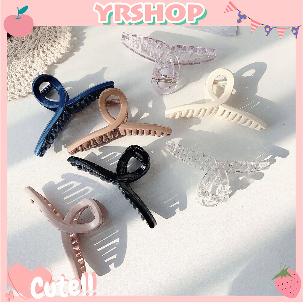 Kẹp tóc móng vuốt bằng nhựa acrylic kiểu hình học đơn giản 2021 dành cho nữ