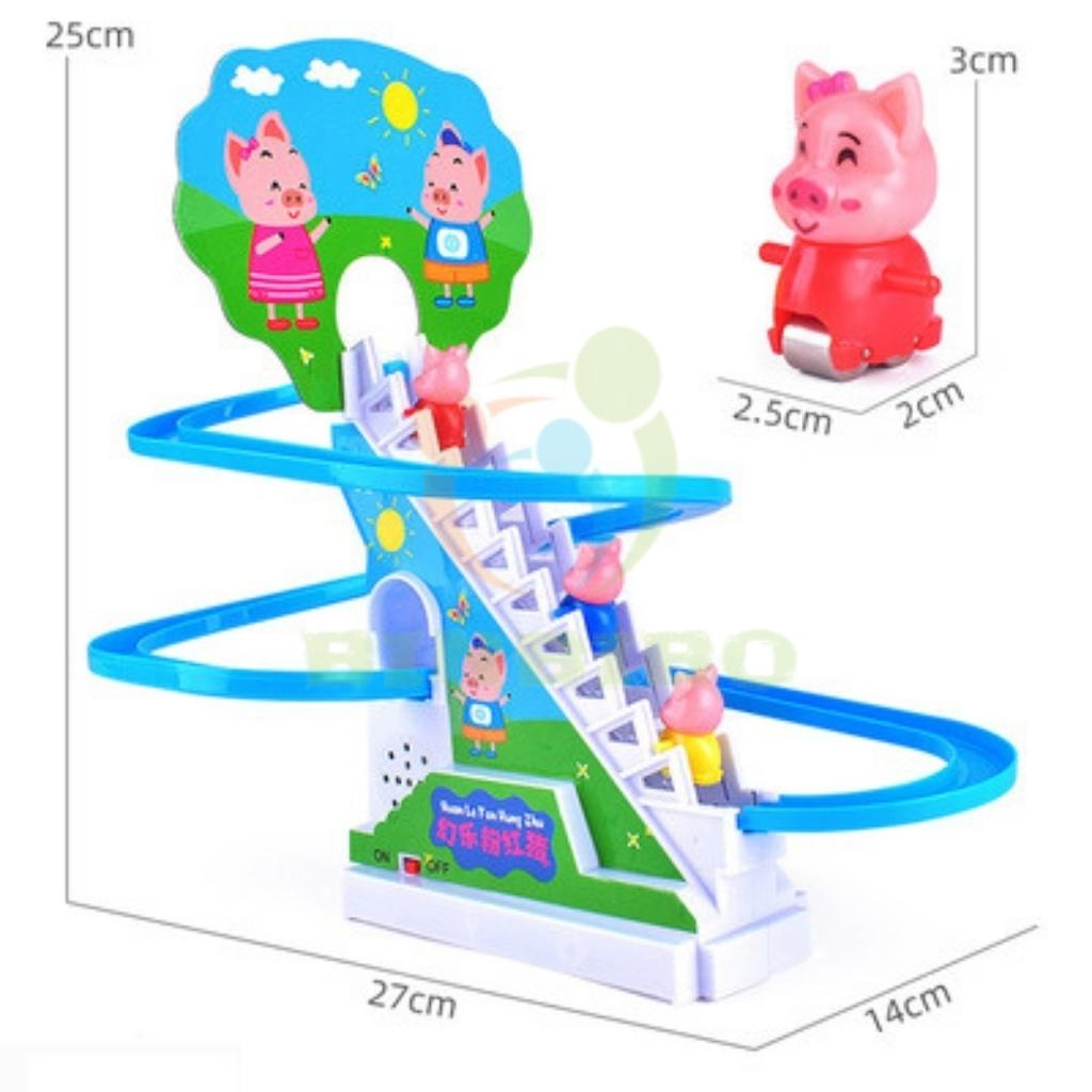 Vịt heo peppa leo cầu thang  đồ chơi vui nhộn cho bé có âm thanh ánh sáng