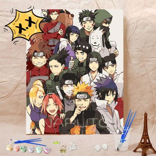 Tranh sơn dầu số hoá Phong  Nhiều Mẫu Hot Anime Naruto - Tranh Tô Màu Theo Số