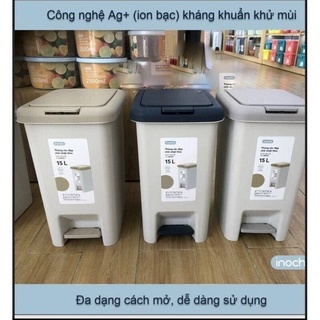 Thùng rác đạp chân Hiro 15L hình chữ nhật
