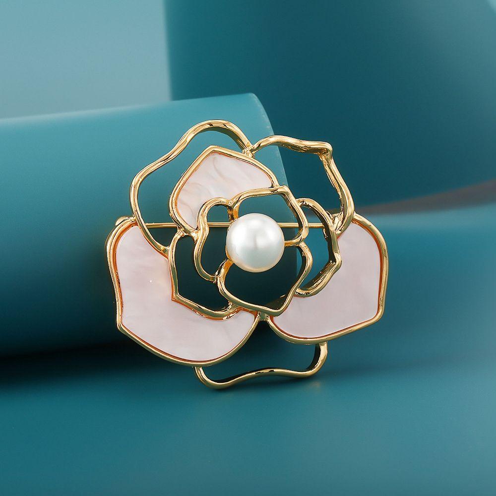 Ghim Cài Áo Hình Hoa Trà Phong Cách Vintage Dành Cho Nữ