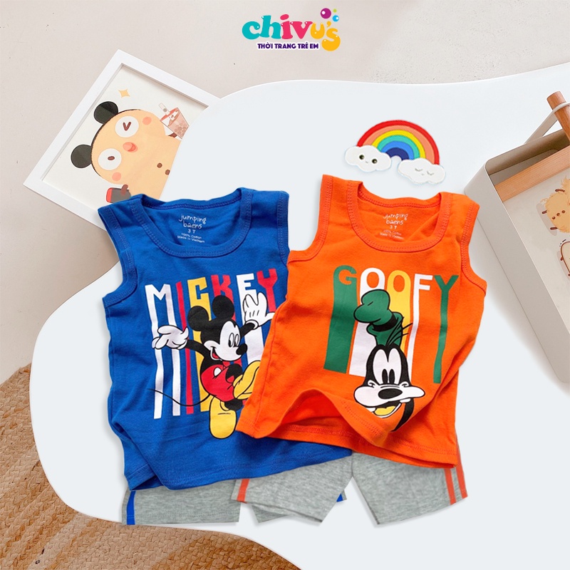 Bộ Ba Lỗ Cho Bé CHIVU'sKID, Áo Ba Lỗ Bé Trai Bé Gái Chất Cotton Lạnh Loại 1 Mềm Mát Cực Kỳ Cho Bé