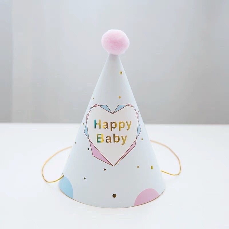 Mũ Sinh nhật quả bông-mẫu mới ánh kim