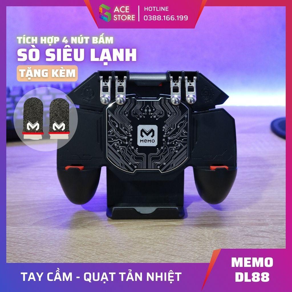 Memo DL88 | Tay cầm chơi game quạt tản nhiệt sò lạnh dành cho điện thoại