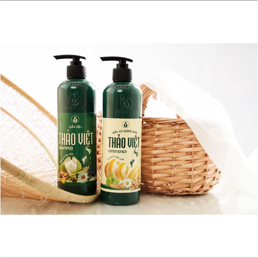[Mã THAOTVHBS giảm giá 5%] Combo Dầu gội hương bưởi  + xả hương bưởi Thảo Việt 450ML