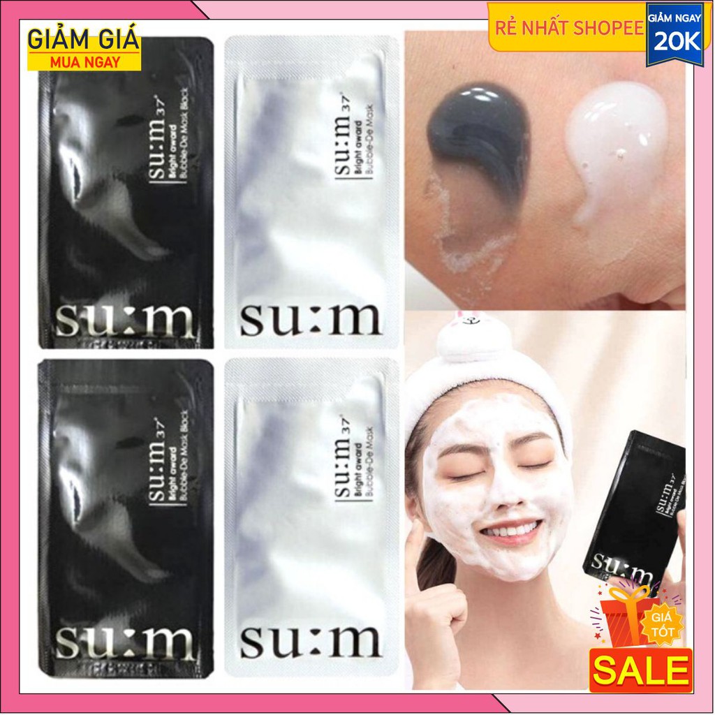 Mặt nạ sủi bọt thải độc Sum 37 Bright Award Bubble De Mask Hàn Quốc [Sẵn hàng]