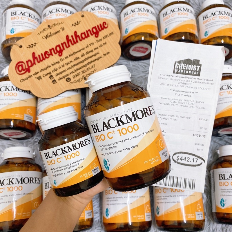 VIÊN UỐNG BỔ SUNG VITAMIN C BLACKMORES BIO C® 1000mg - FULL BILL MUA TẠI ÚC