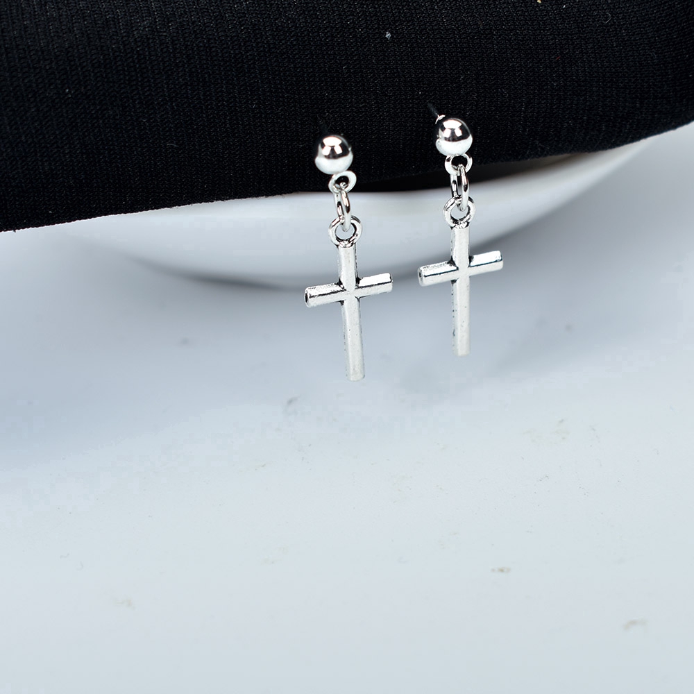 Khuyên tai kim loại hình chiếc lá và ngôi sao dễ thương