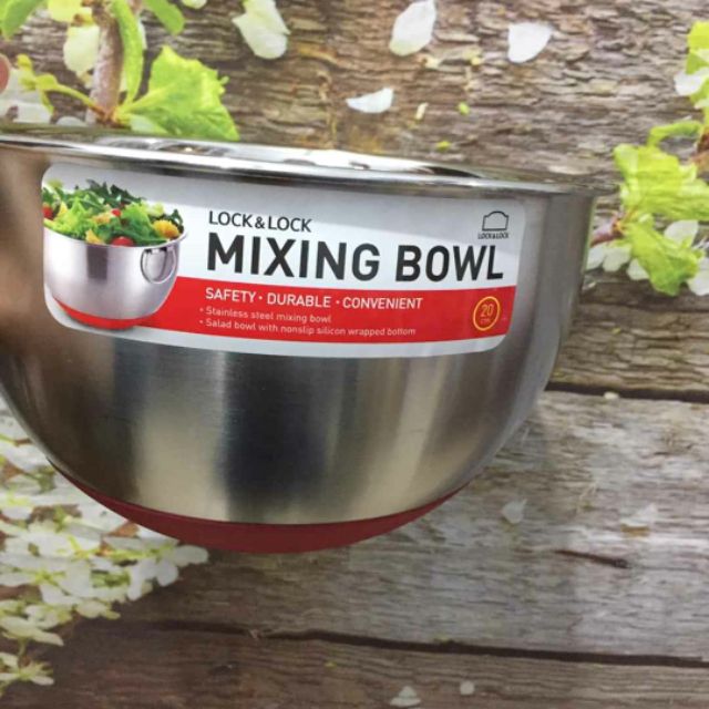 Tô Trộn Inox Có Quai Treo 18cm, 20cm, 24cm Lock&Lock MIX2182, MIX2202, MIX2242