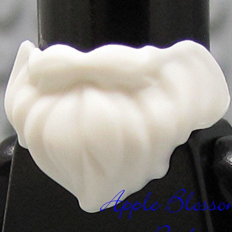 Phụ Kiện LEGO Râu Trắng Ngắn / Ria Mép / Râu Ông Già Noel ID 4610044 93223