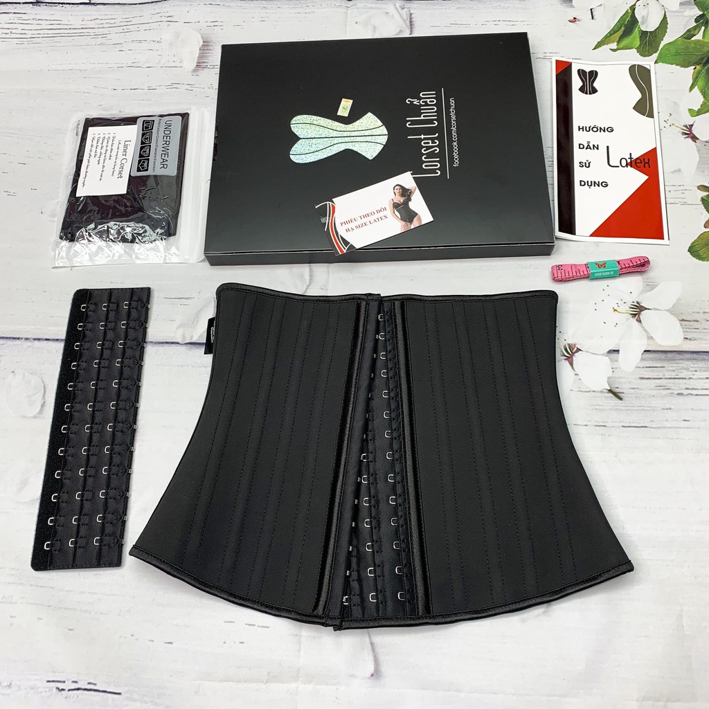 Đai, Gen nịt bụng latex 25 Xương Định Hình Eo Thon Mở Hông Dáng Chuẩn