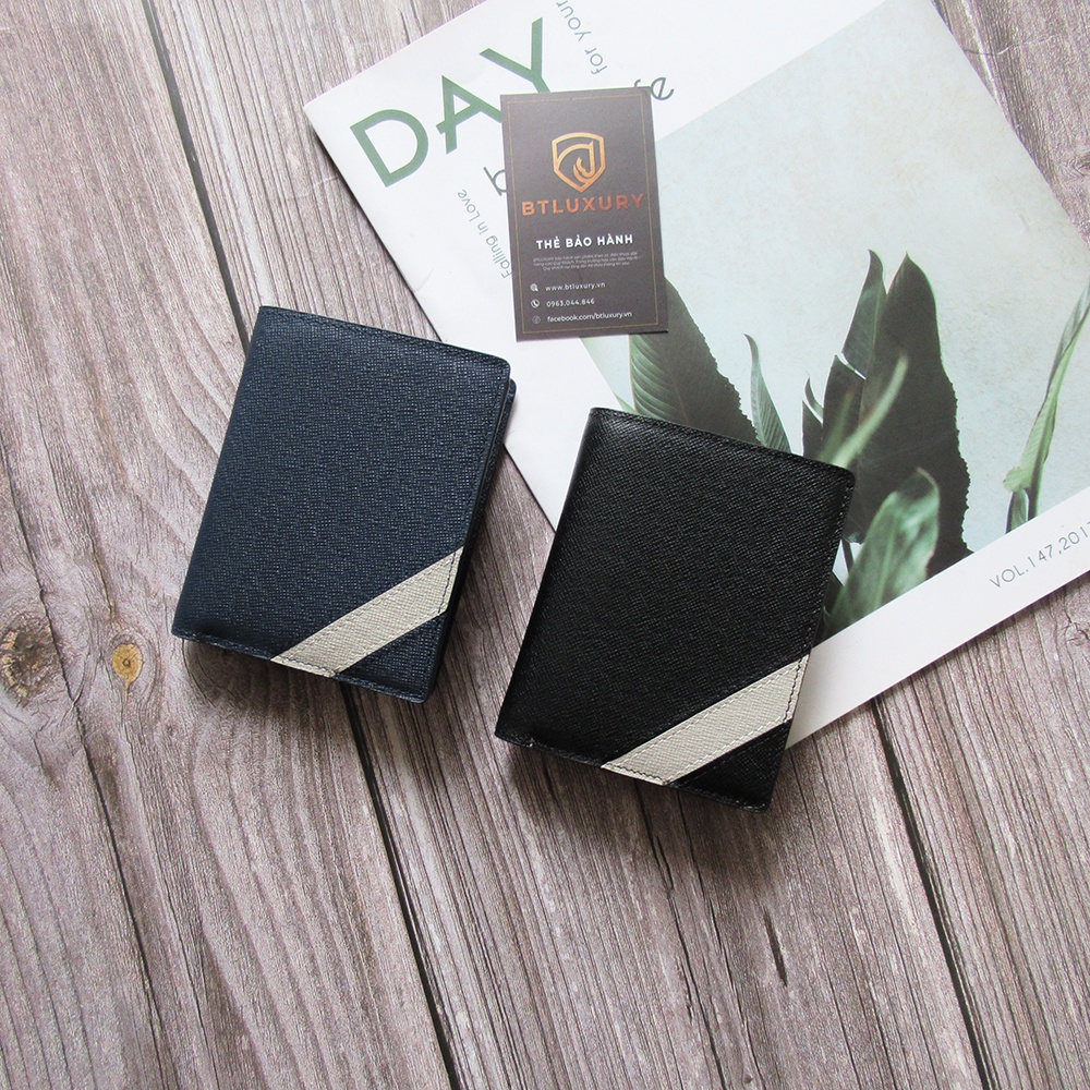 Ví nam đứng cao cấp REVO, thiết kế hiện đại chất da Taiga thượng hạng, chống thấm nước thương hiệu BTLUXURY