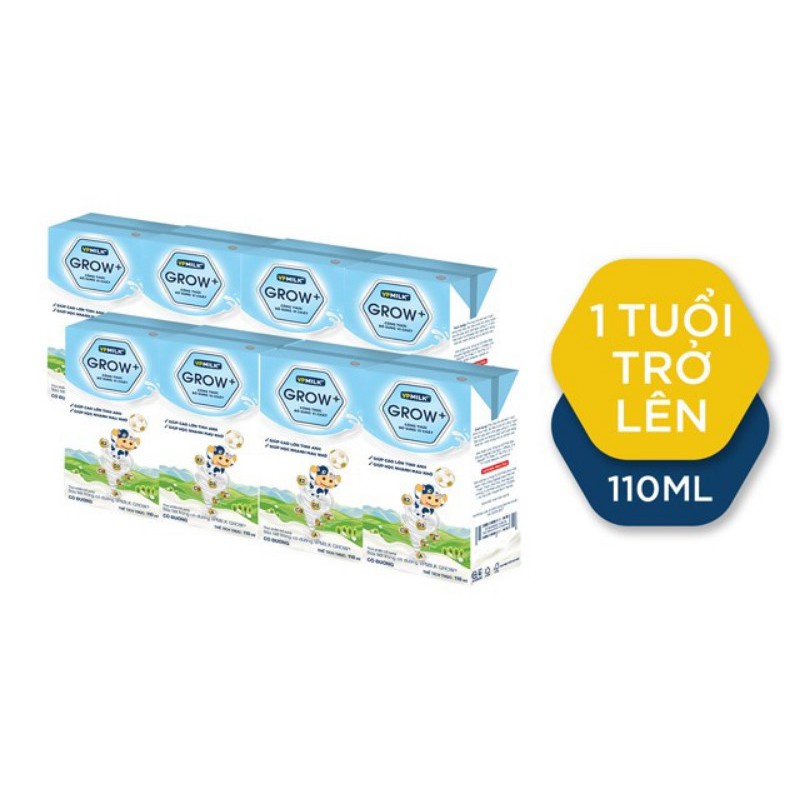 Thùng 48 hộp sữa tiệt trung VPMilk Grow + 110ml