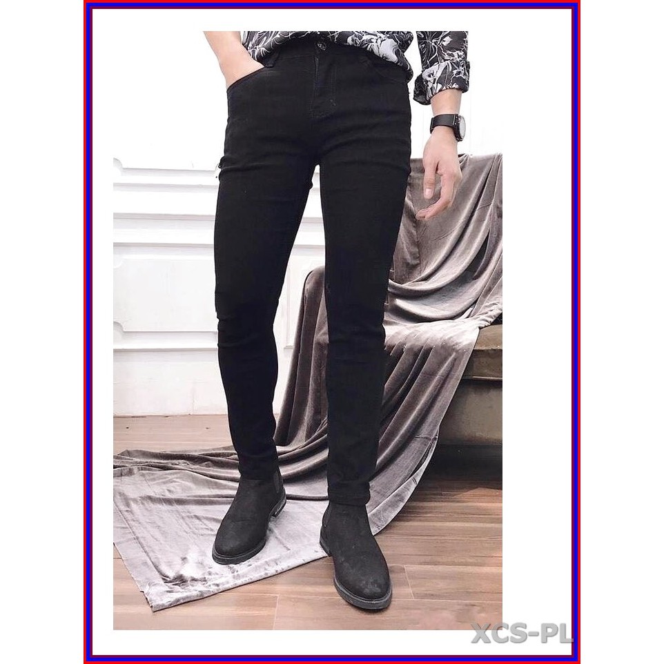 Quần jean nam cao cấp ĐEN TRƠN siêu đẹp không xù lông, không ra màu, chất giãn tốt đenTRƠN.10