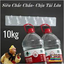 Thanh Treo Đồ Dán Tường 6 Móc Liền Mạch Trong Suốt Siêu Chắc