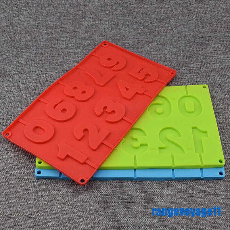 Khuôn Silicone Làm Kẹo Mút Số 0-9 3D