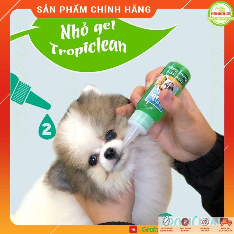 Gel Tropiclean cho Chó Mèo FREESHIP Fresh Breath Clean Teeth Oral Care Gel, loại bỏ cao răng, mảng bám, khử hôi miệng