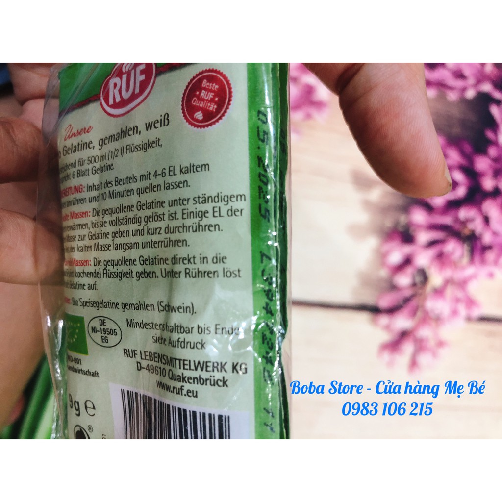 Bột gelatine hữu cơ Ruf