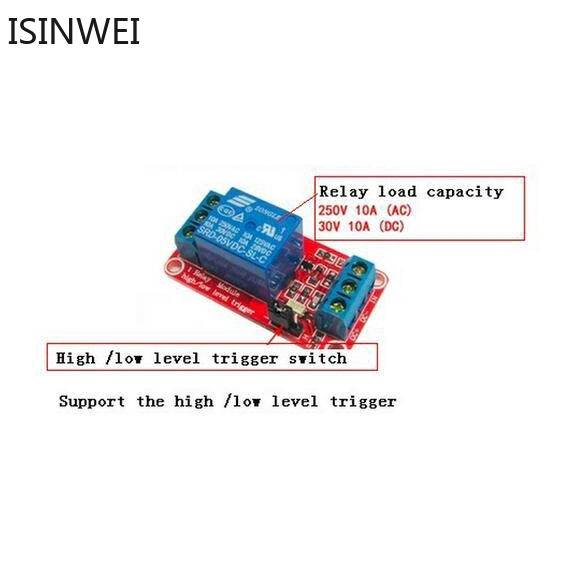 Mô đun rơ le bán dẫn 1 kênh 5V/12V/24V với phần tử cách ly quang mức cao/thấp cho Arduino