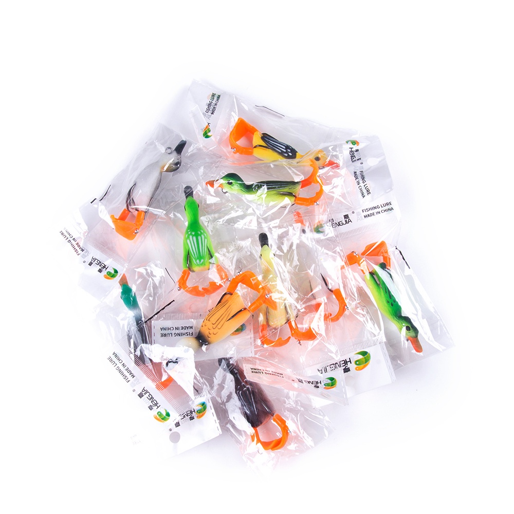 Mồi câu cá giả hình con vịt 3d mềm 5g 8.5cm 12g