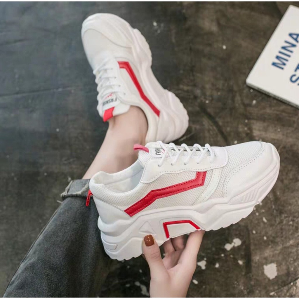 Giày sneaker nữ trắng đế cao hàng nhập Quảng Châu siêu hot
