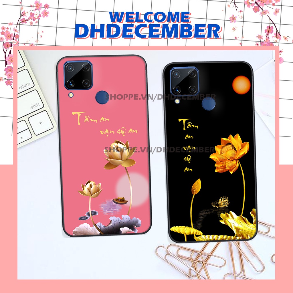 Ốp lưng Realme C15 in hình thư pháp tâm an vạn sự an ,mã đáo thành công SIÊU CHẤT