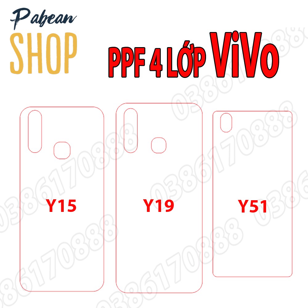 Dán lưng PPF 4 lớp chống va đập cho ViVo Y15/Y19/Y51