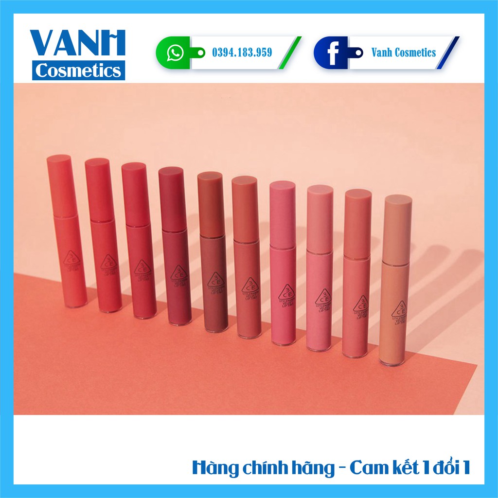 Son kem lì 3ce Velvet lip tint - Vanh Cosmetics