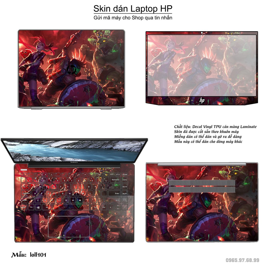 Skin dán Laptop HP in hình Liên Minh Huyền Thoại nhiều mẫu 14 (inbox mã máy cho Shop)