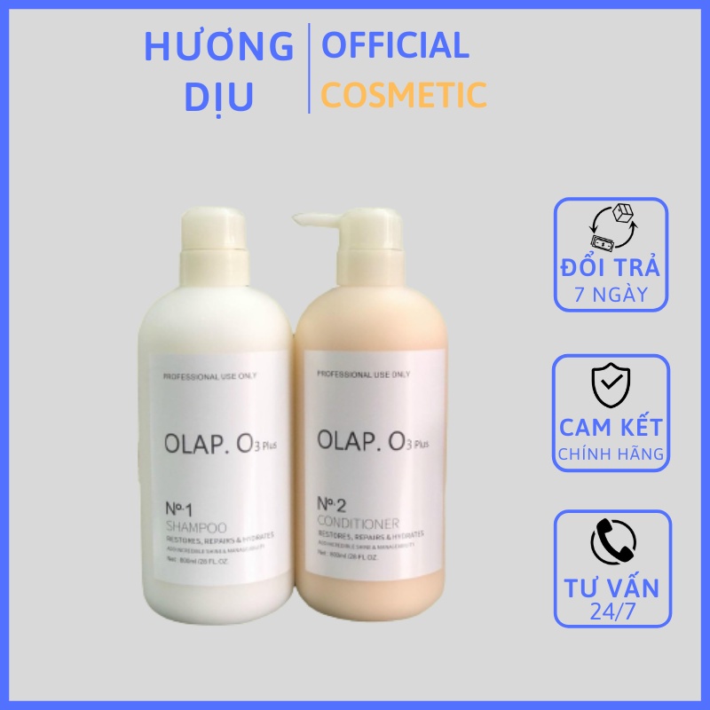 Cặp Gội Xả Mềm Mượt Phục Hồi Tóc OLAP O3 Plus |Hàng Chính Hãng