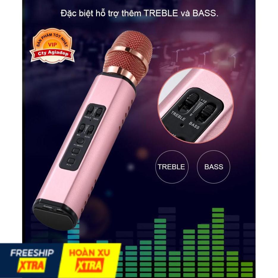 Loa bluetooth kiêm Mic hát karaoke siêu xịn KTV K6 - Âm thanh vượt trội