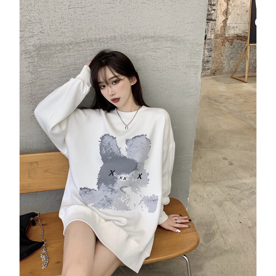 Áo Sweater Nam Nữ Form Rộng In Hình Gấu Xám Ullzang ASW09 | BigBuy360 - bigbuy360.vn