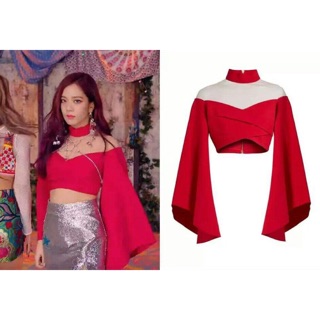 Áo Croptop vạt chéo Tay loe kèm Choker BP - by SugarG
