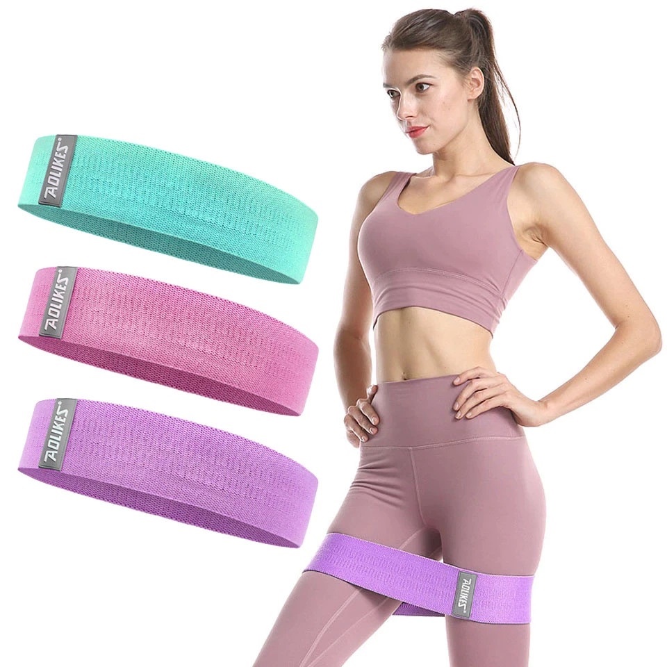 Dây kháng lực tập gym, Dây miniband tập chân mông Aolikes, phụ kiện gym chính hãng A3604