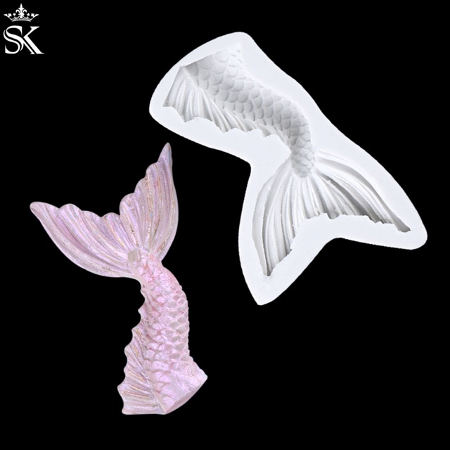 Khuôn silicon đuôi cá trang trí bánh sinh nhật