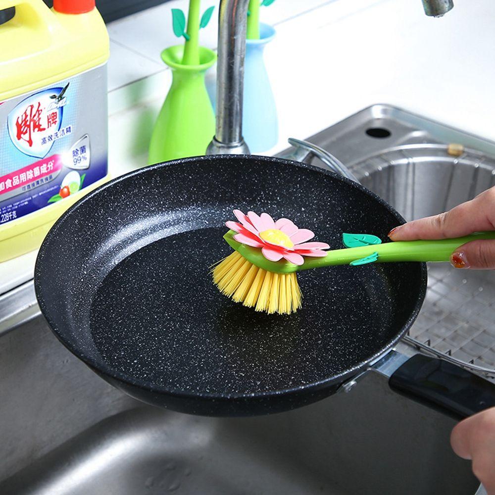 Bàn Chải Vệ Sinh Bồn Rửa Chén Hình Hoa Dễ Thương