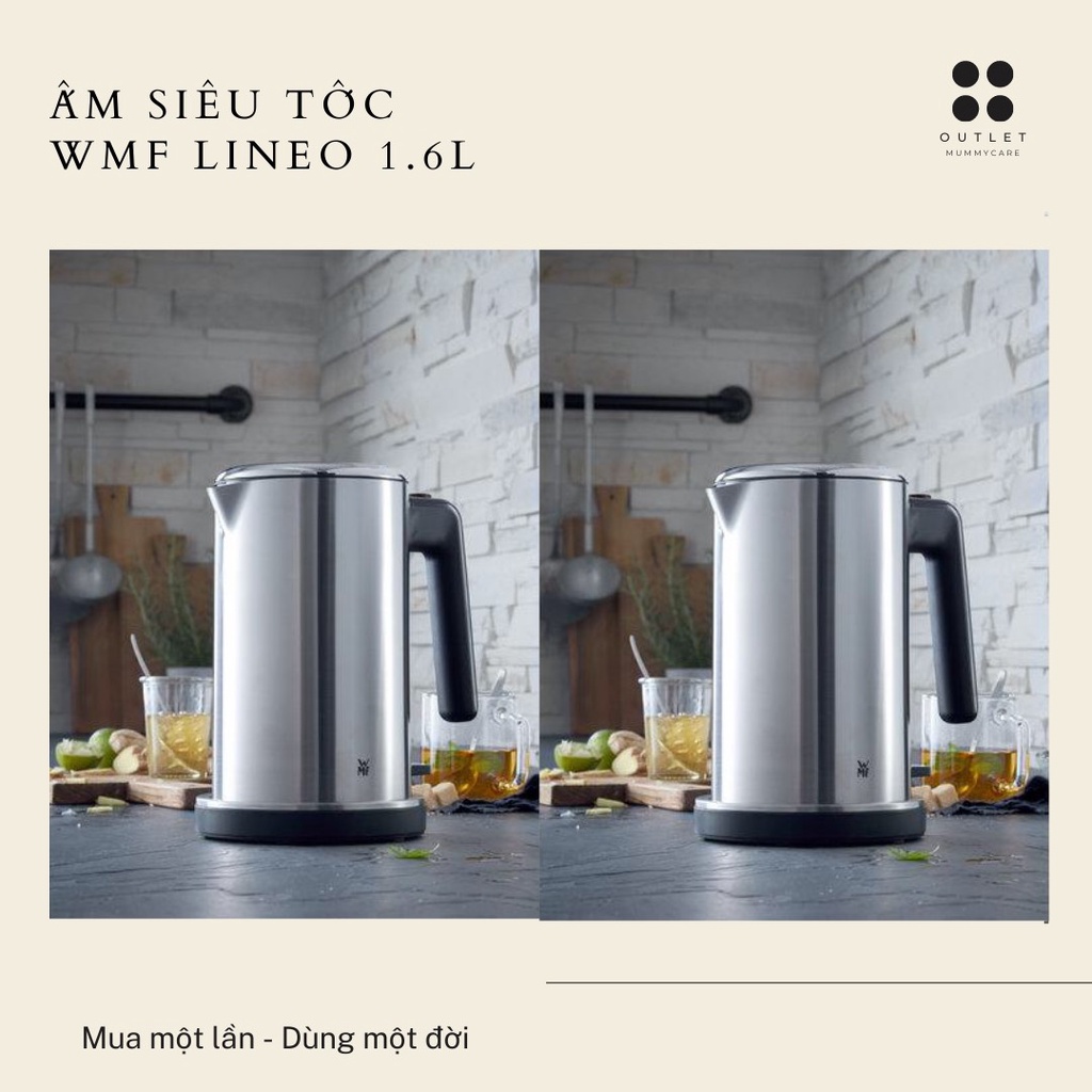 Ấm siêu tốc bình đun nước siêu tốc W M F LINEO 1.6L nhập khẩu Đức