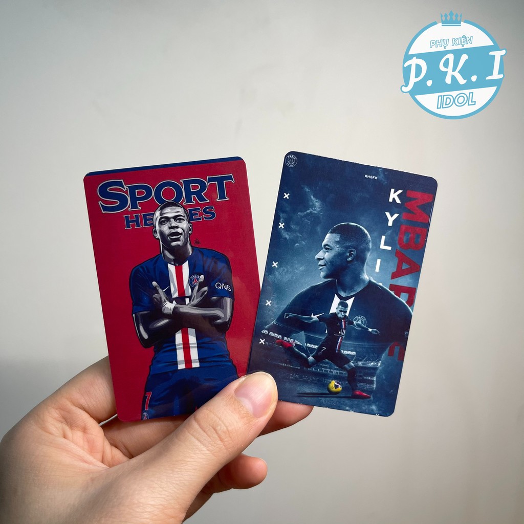 Card Thẻ Cầu Thủ Kylian Mbappé Bo Góc Ép Lụa Siêu Chất