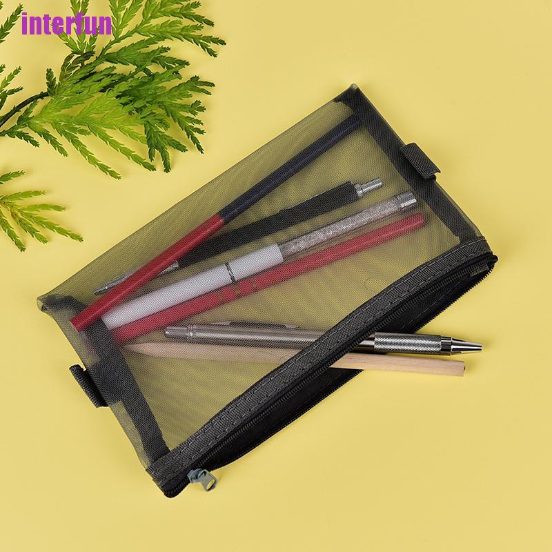 Túi Đựng Bút Trong Suốt Phối Khóa Kéo Tiện Lợi