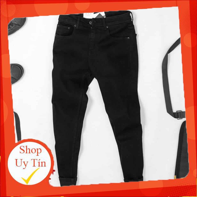 Quần Jeans Nam Màu Đen Trơn có Big Size, Vải Jean Co Dãn Nhẹ, Cực Thoải Mái Khi Mặc -Hàng nhập khẩu